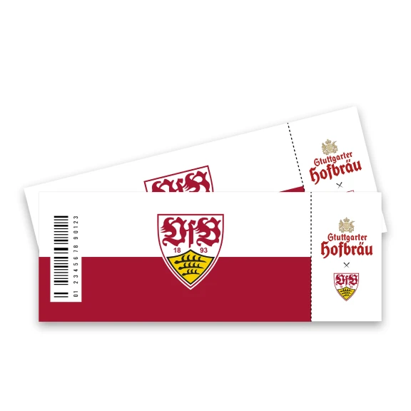 Zwei Eintrittskarten für ein Heimspiel des VfB Stuttgart